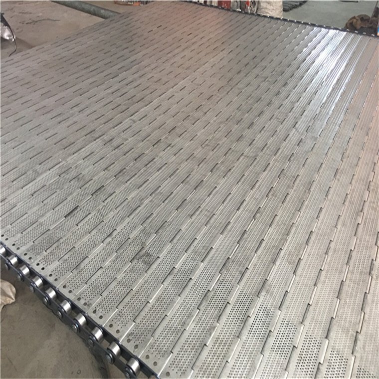 Stainless Steel Perforated Chain Link Plate Conveyor Belt Hinged Plate Mesh Belt