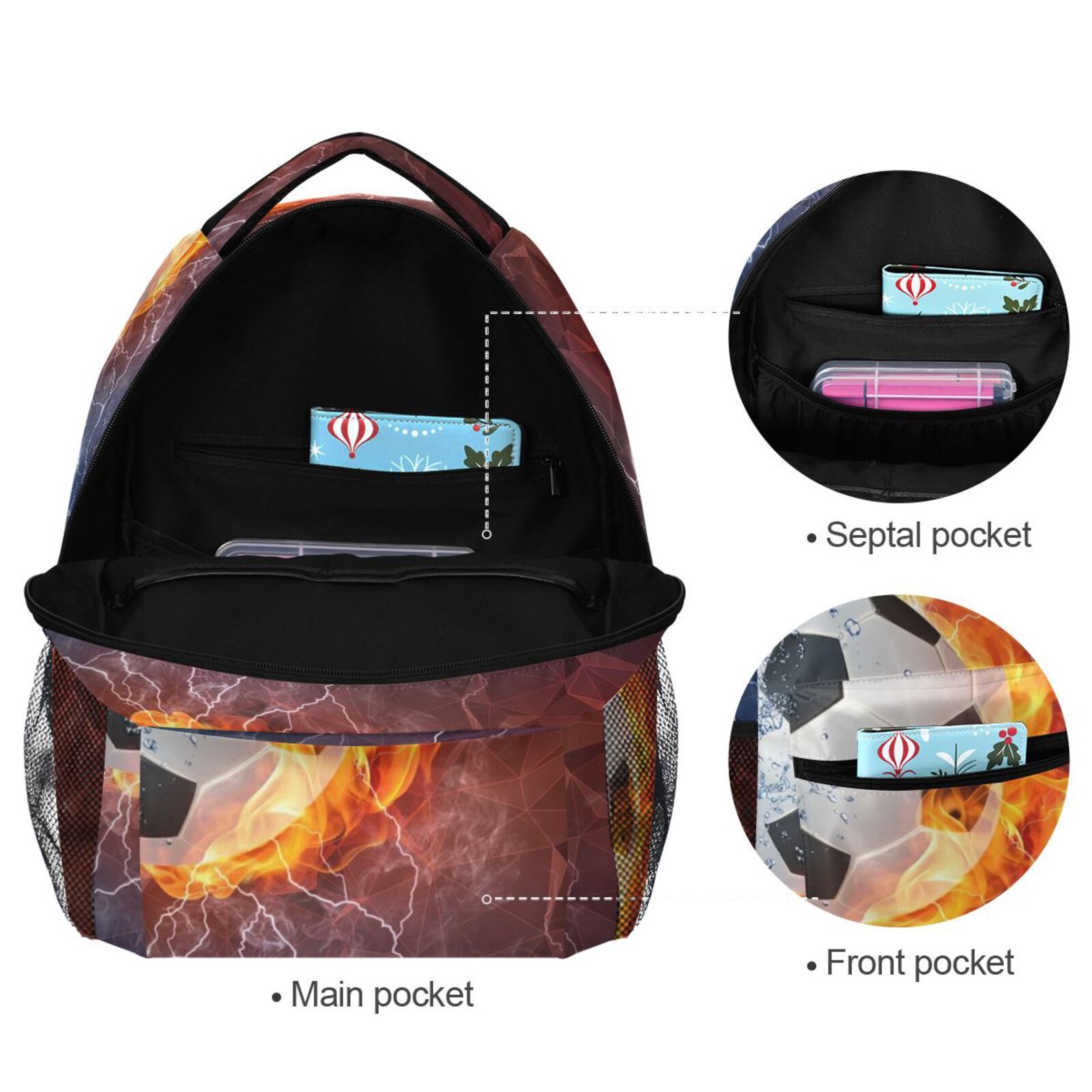 Factory Wholesale Water Resistant Lightweight Sport Bags Basketball Volleyball Soccer Backpack