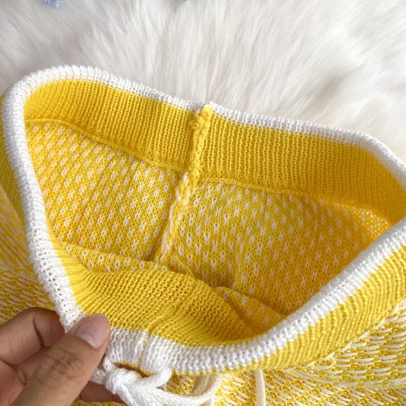 STOCK 3Colors Push Up Bikini Set Crochet Women Two Pieces Swimwear Boyleg Short Bralette Top