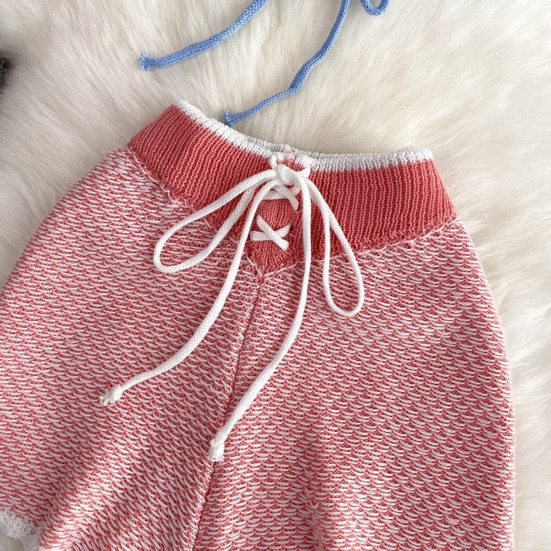 STOCK 3Colors Push Up Bikini Set Crochet Women Two Pieces Swimwear Boyleg Short Bralette Top