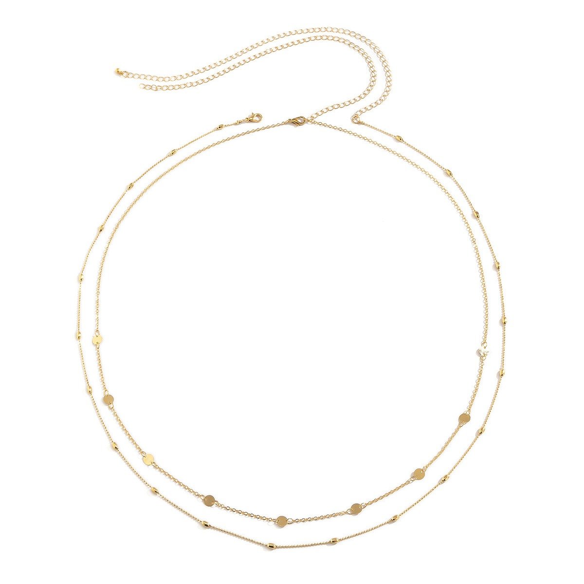 Popular Design Sexy Vintage Double-Deck Summer Beach Metal Waist Chain Fashion Jewelry Body Chain