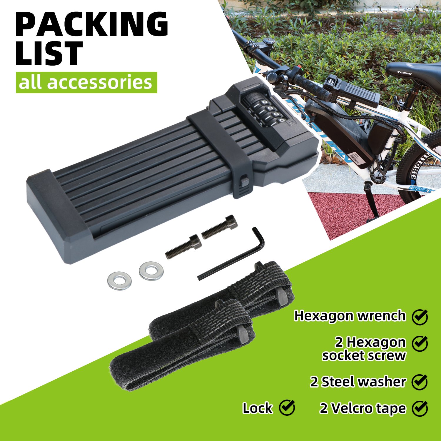 120cm Alloy Steel High Security Motorcycle Heavy Duty keyed bracket Folding Guard anti-theft Bike Chain Lock