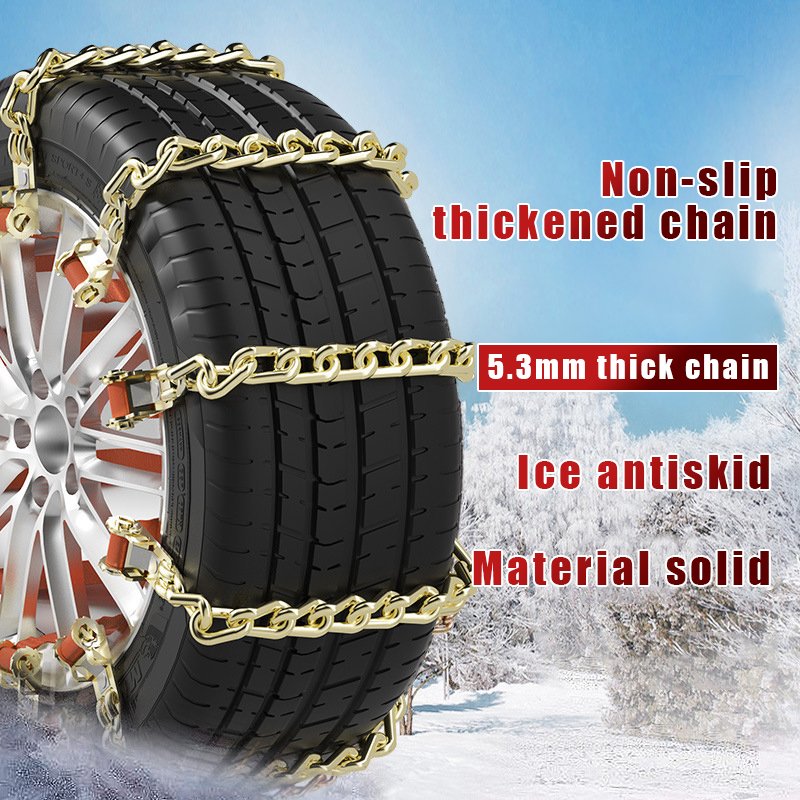 One Set Auto Tire Snow Chains Anti-Skip Belt Safe Driving SUV VAN Auto Accessories Winter Tyres Wheels Snow Chains