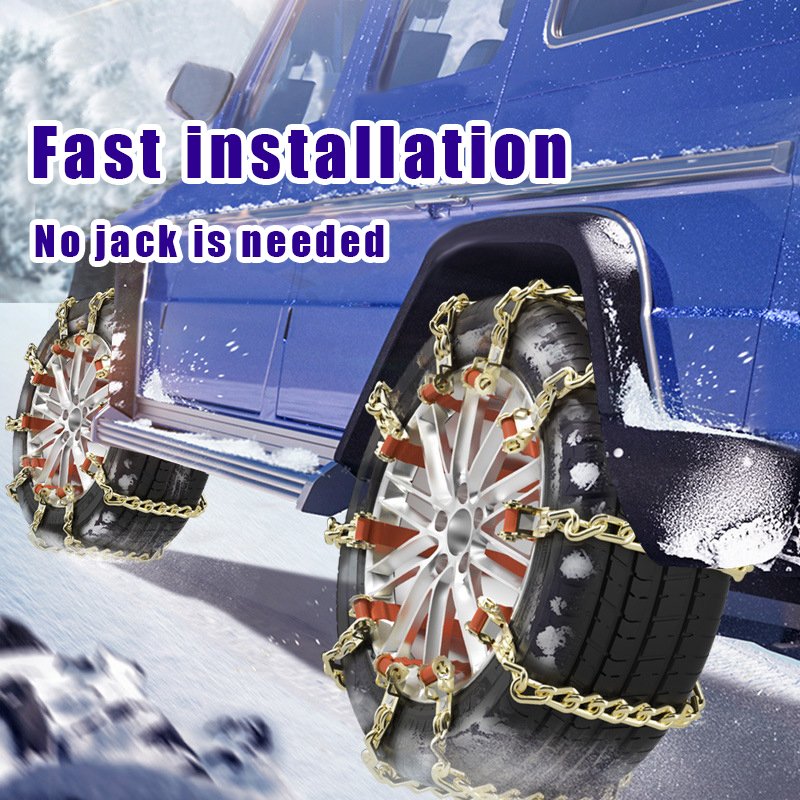 One Set Auto Tire Snow Chains Anti-Skip Belt Safe Driving SUV VAN Auto Accessories Winter Tyres Wheels Snow Chains