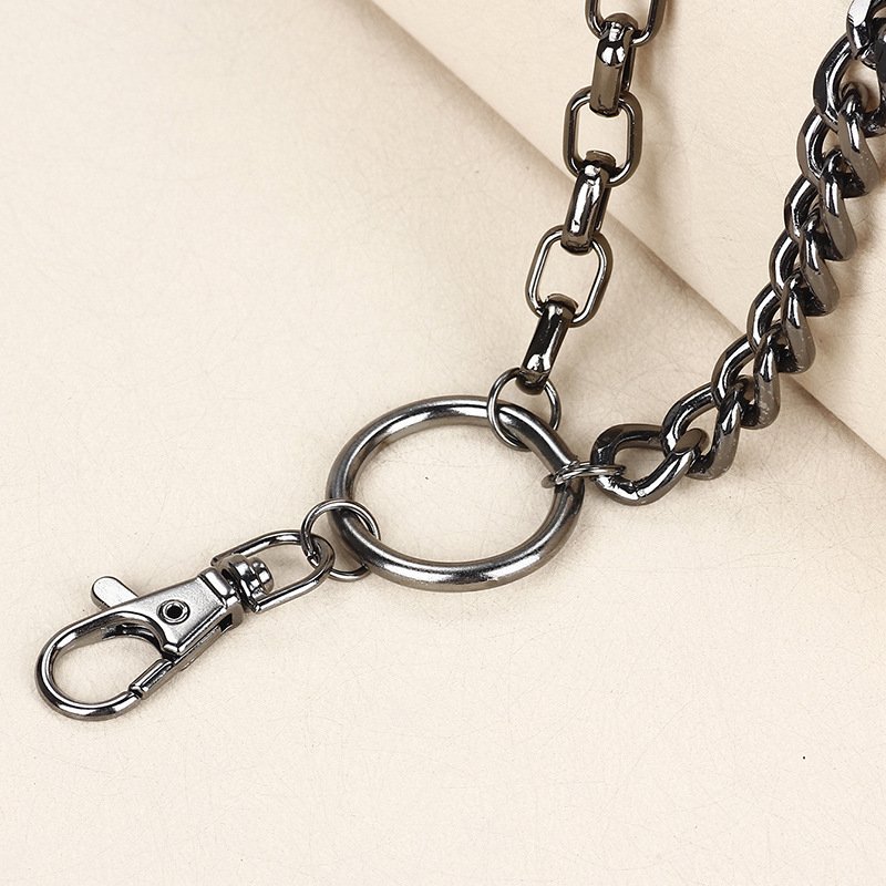 Hot Sale Leather Jeans Chain Metal Rivets Street Cool Alloy Spike Chain Punk Pants Waist Chain