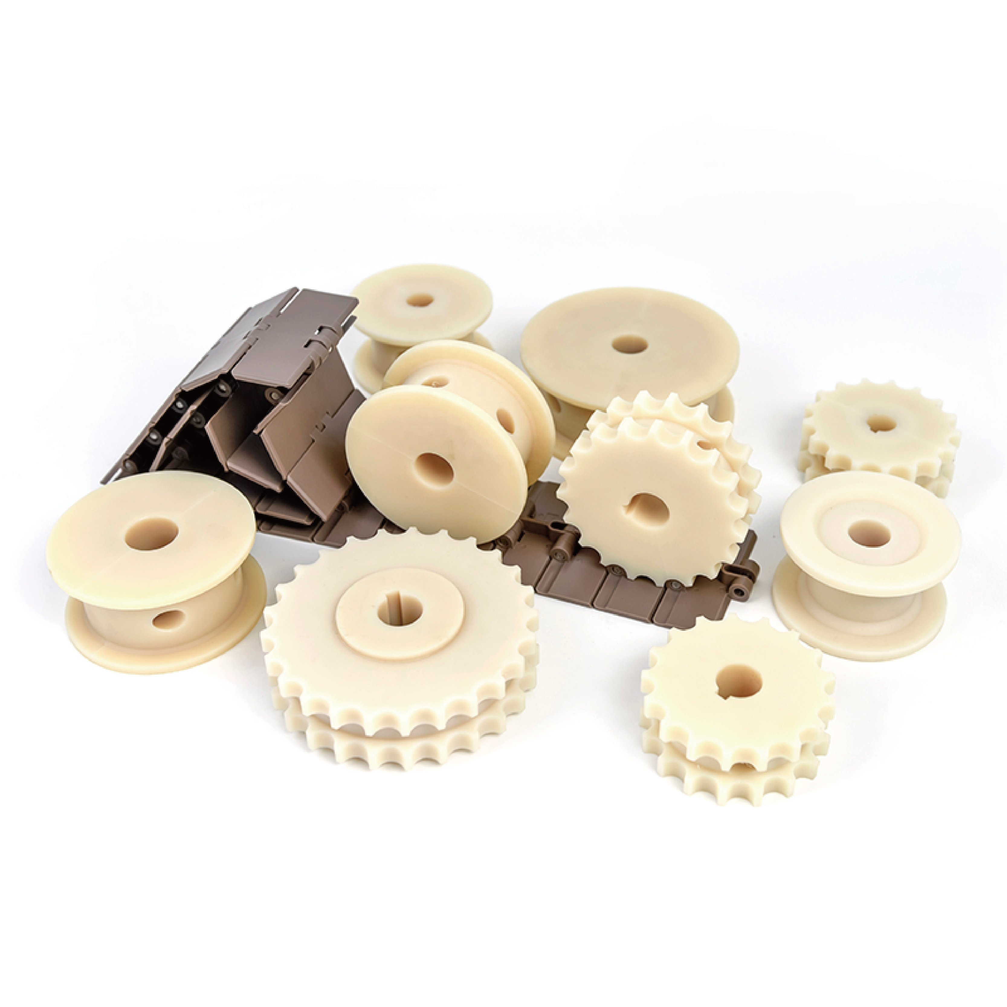 820-K250 Beverage Industry Table Top Chain Conveyor Plastic and POM Straight Line conveyor components