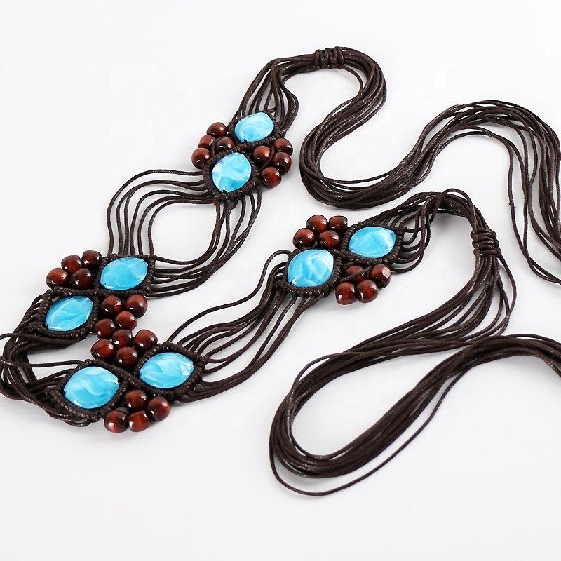 Vintage Casual Bohemian Women's Braided Belt Ethnic Style Decorative Waist Chain
