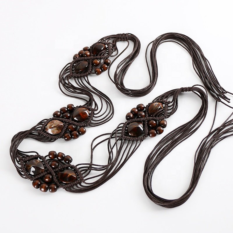 Vintage Casual Bohemian Women's Braided Belt Ethnic Style Decorative Waist Chain