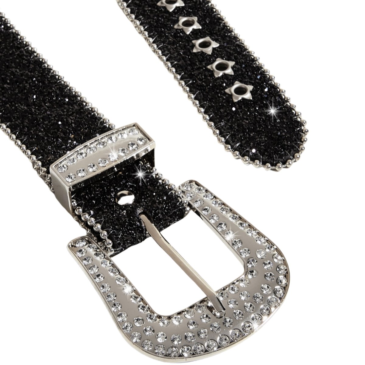 Diamond belt women's jeans wide waistband Punk Trend Personalized Belt Wholesale Acrylic sequin rivet waist chain
