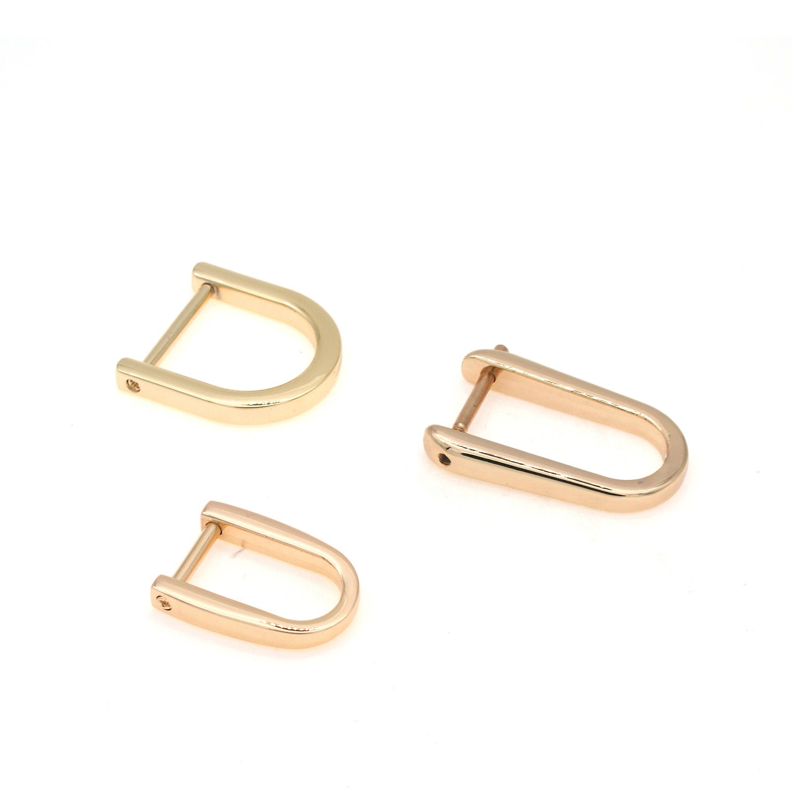 Wholesale Different Size Nickel Plated High Quality Custom Logo Metal Hardware D Ring for Handbag