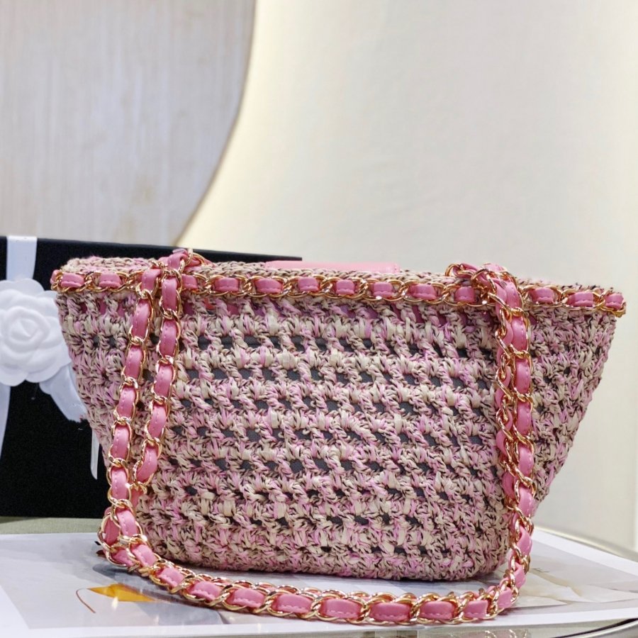 12A high quality woven chain beach bag crossbody bag handbag shoulder bag pure hand-made imported real belt original box