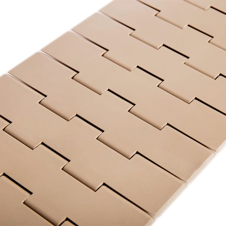 POM plastic Single Hinged Straight chain Slat flat top conveyor belt
