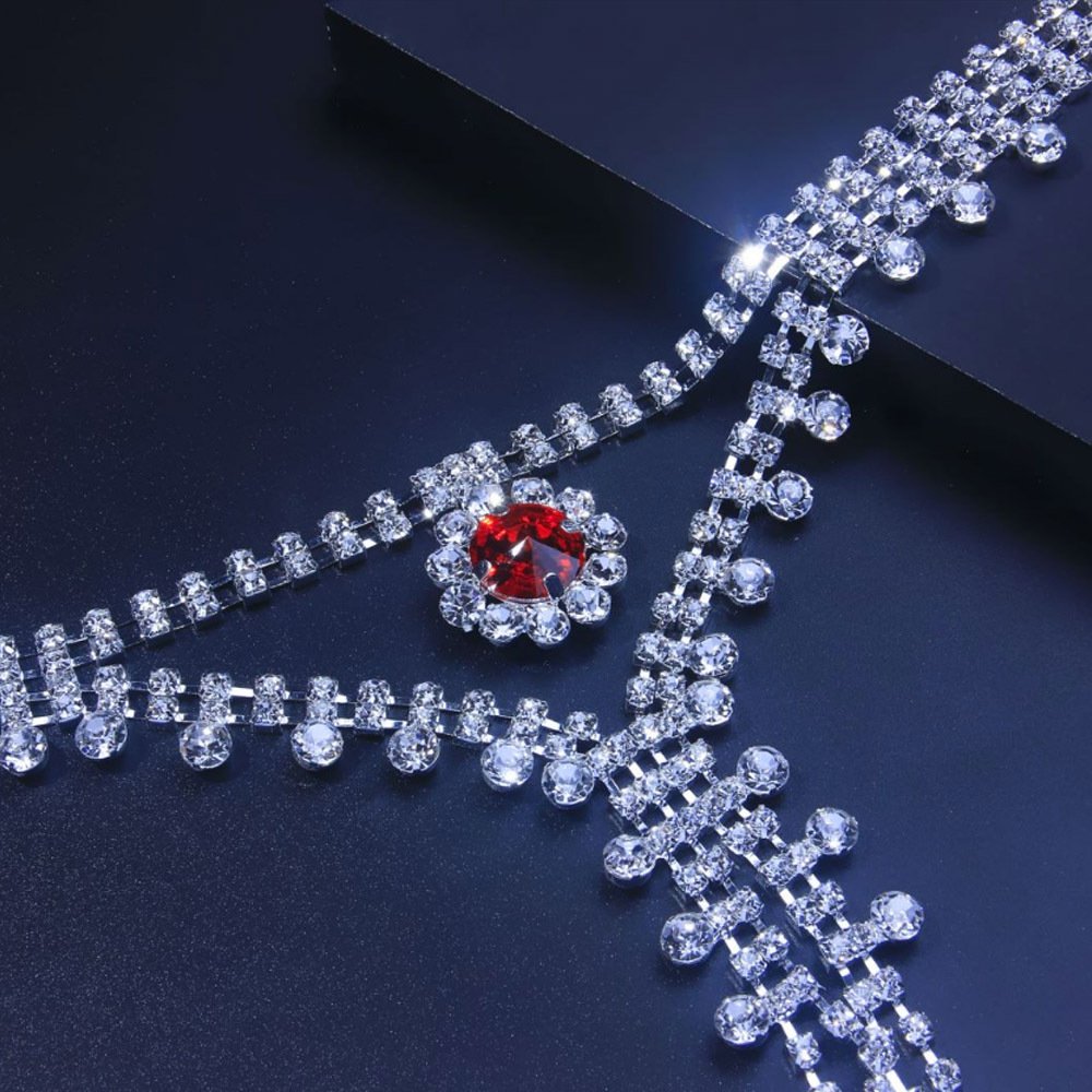 Fashion Sparkling Rhinestone T Shape Body Chain Body Accessories Glittering Crystal Diamond Belly Waist Chain For Girl
