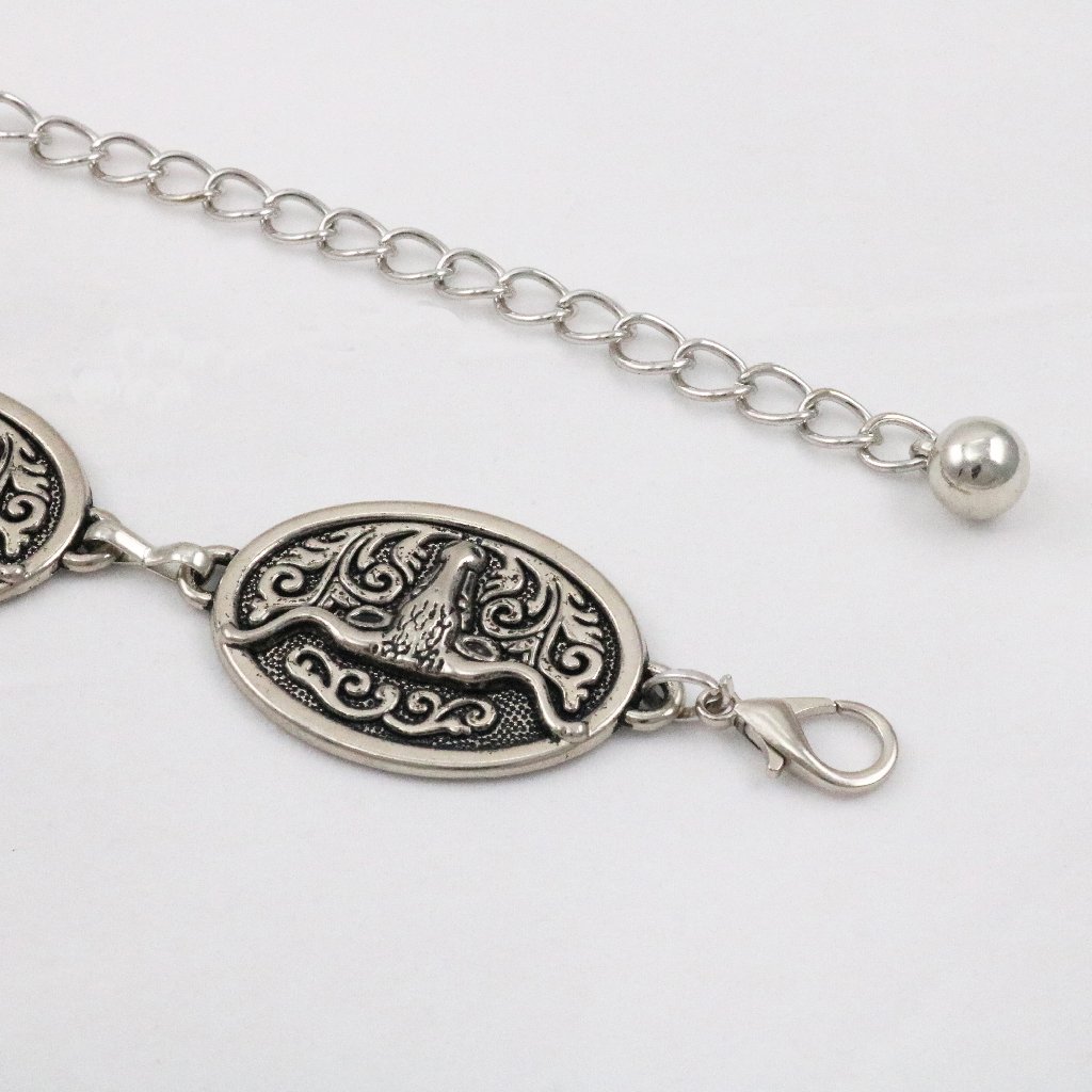 Custom Metal Silver Jeans Western Men Adjustable Ladies Dress Light Waist Chain Belt Cinturon De Cadena