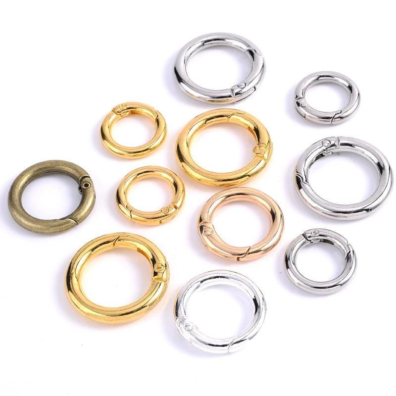 Multi Purpose O Rings Fasteners Heavy Snap Hook Spring Ring for Dog Leashes Strap Handbag Accessories
