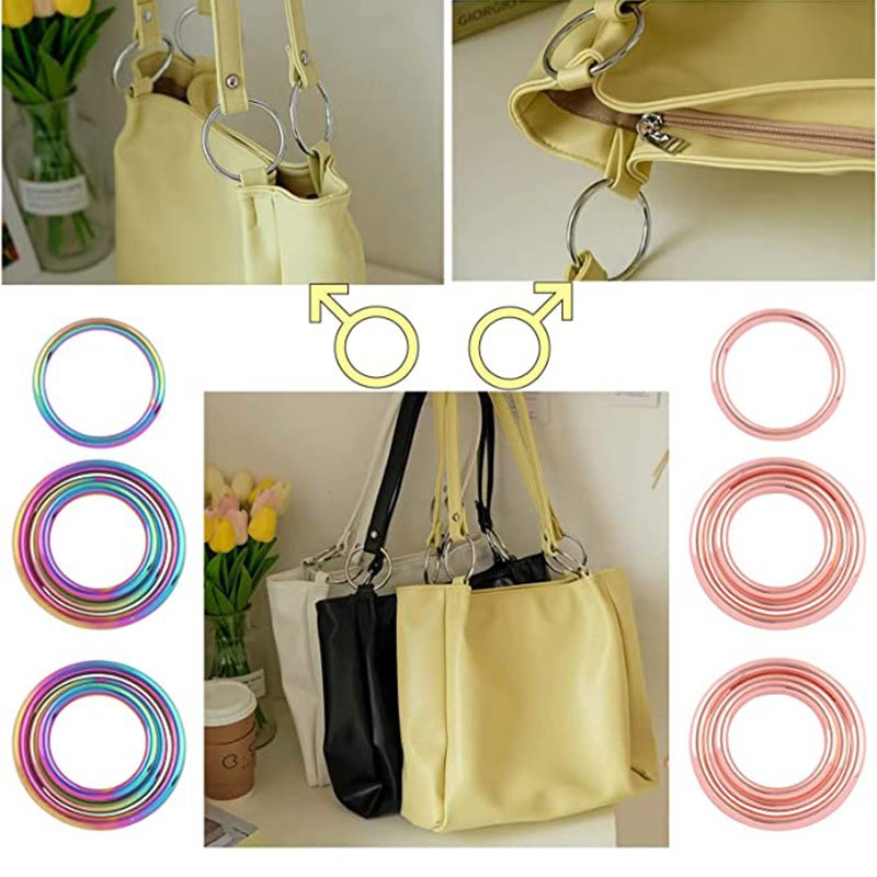 Multi Purpose O Rings Fasteners Heavy Snap Hook Spring Ring for Dog Leashes Strap Handbag Accessories