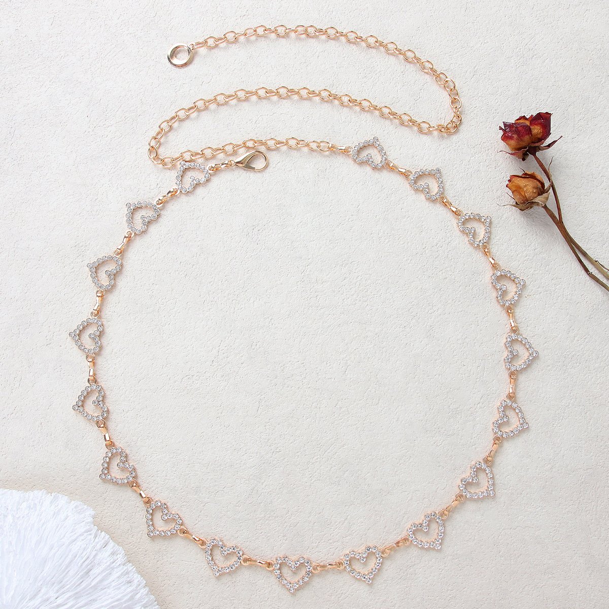 AW Costume waist chain jewelry gold plated waist chain crystal fashion accessories body chain jewelry gold