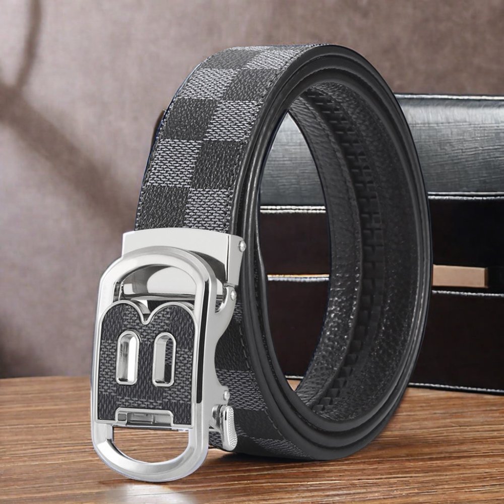 Famous Brand Men's Luxury Belt Designer Collection of Classic Plaid Stripes Automatic Buckle Sent Inquiry for Catalogue