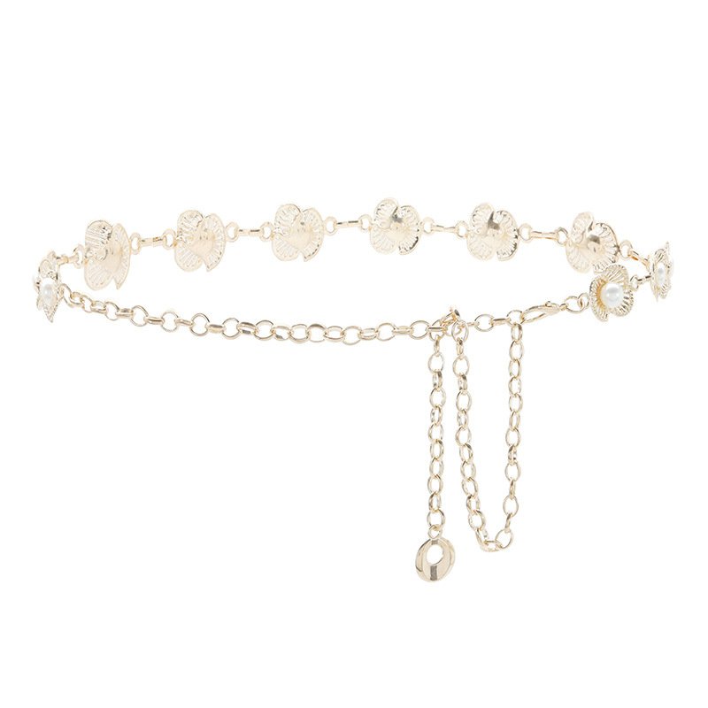 Fashion Metal Chain Belt Matching Alloy Rhinestone Waist Chain Luxury Double Row Crystal Diamond-inlaid Body Chain