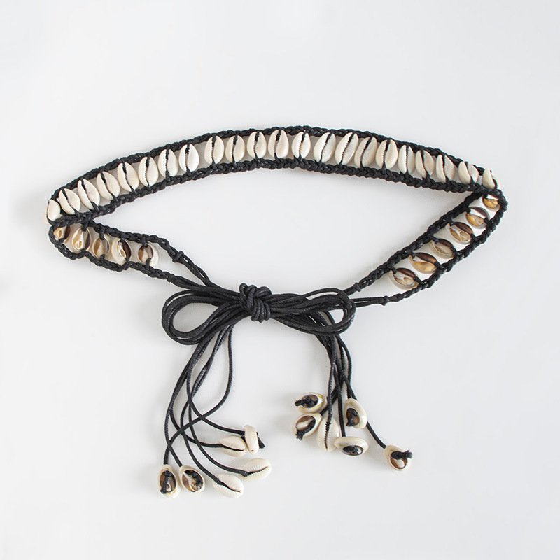 Boho Handmade Sexy Bell Body Jewelry Women's Belly Body Waist Waistband Natural Shell Chain Belt Retro Ethnic Belly Chains