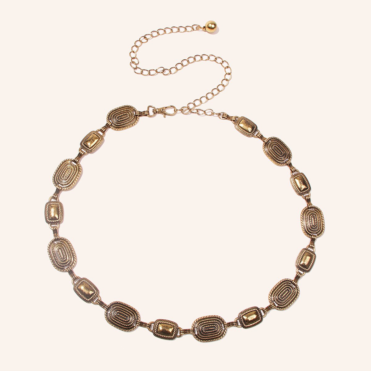 Western Retro Chain Belt For Women Waist Belt Chain Belly Chain For Dress Bronze Waist Strap