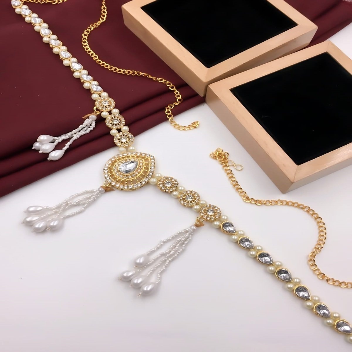 Indian Wholesale Fashion Waist Belt For Women Wedding Wear Kamarband Jewelry Set Premium Alloy Zinc Gold Plated Bellychai Set
