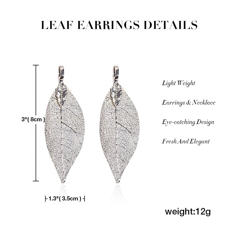 18K Gold Fashion Jewelry Sets Leaf Pendant Moon Star Fine Jewelry Necklaces Charm Minimalist Fine Jewelry Earrings Necklaces