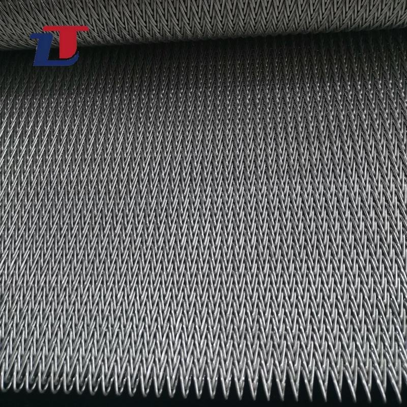 Compound Balanced Chain Link Mesh Conveyor Belt Stainless Steel Herringbone Conveyor Belt