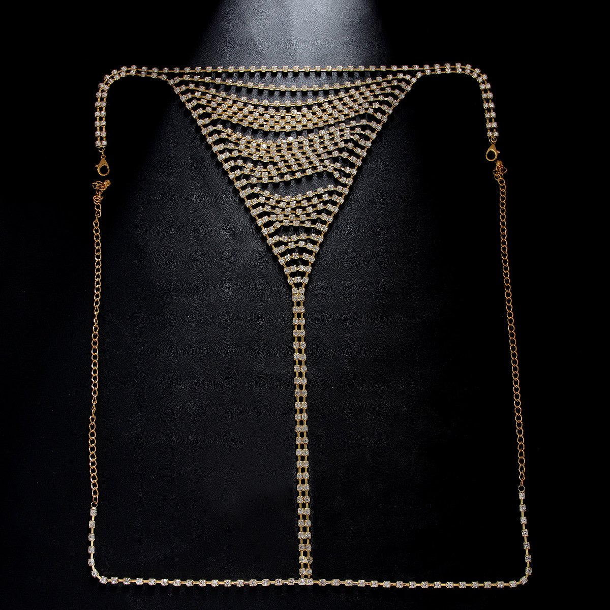 Fashion Sexy Popular Breast Chain Nightclub Beach Party Rhinestone Bikini Thong Body Chain for Women Girls