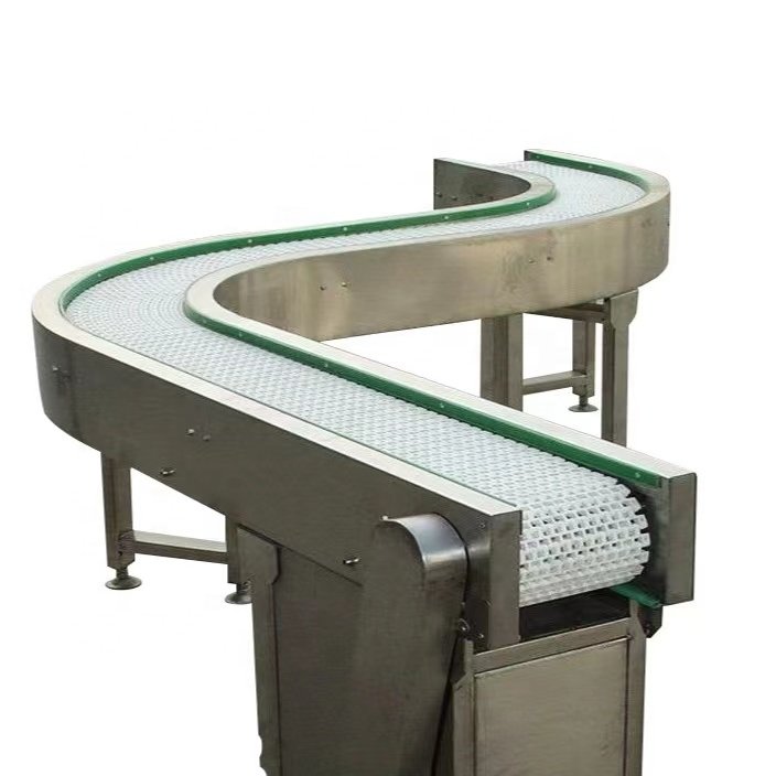 Plastic mesh belt conveyor Plastic mesh plate turning conveyor belt multi-function mesh belt conveyor