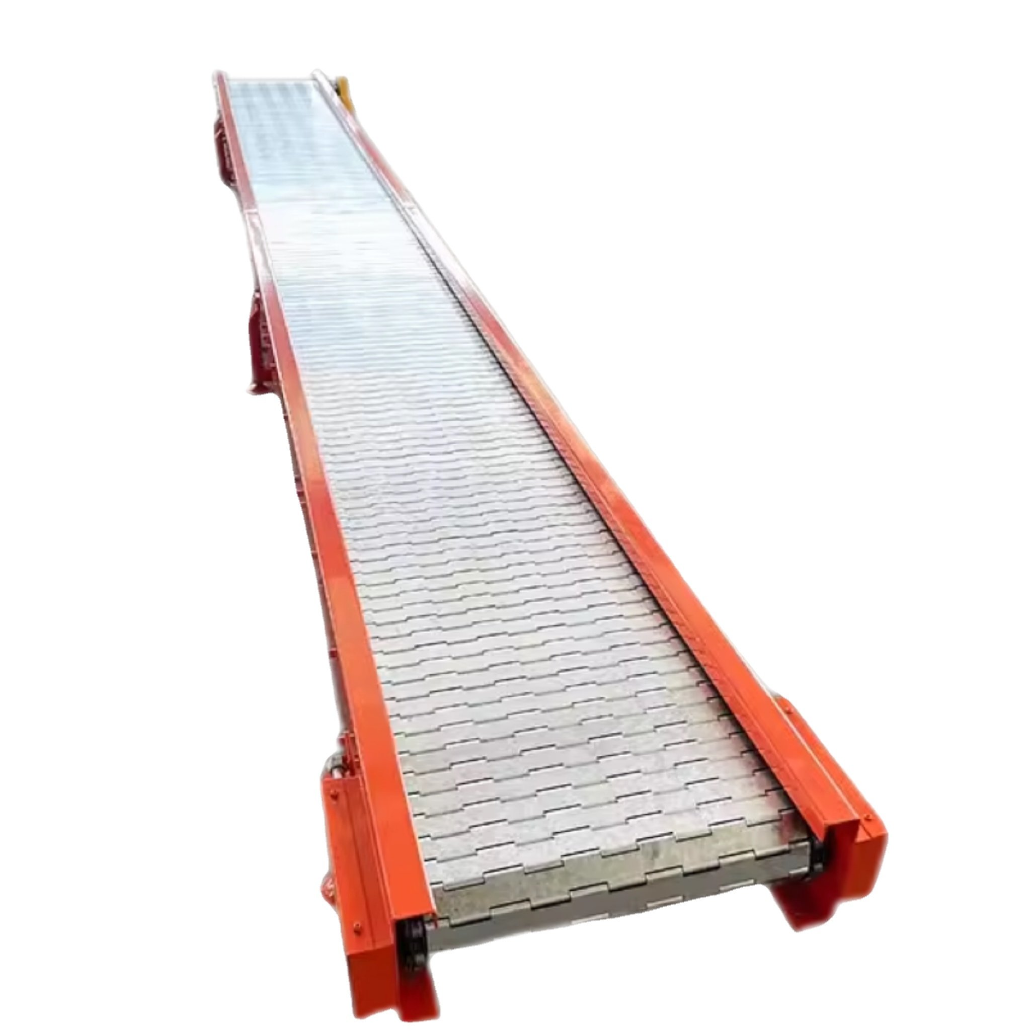 Stainless Steel Plate-Link Chain Conveyor Use For Logistics Tray Conveyor Line