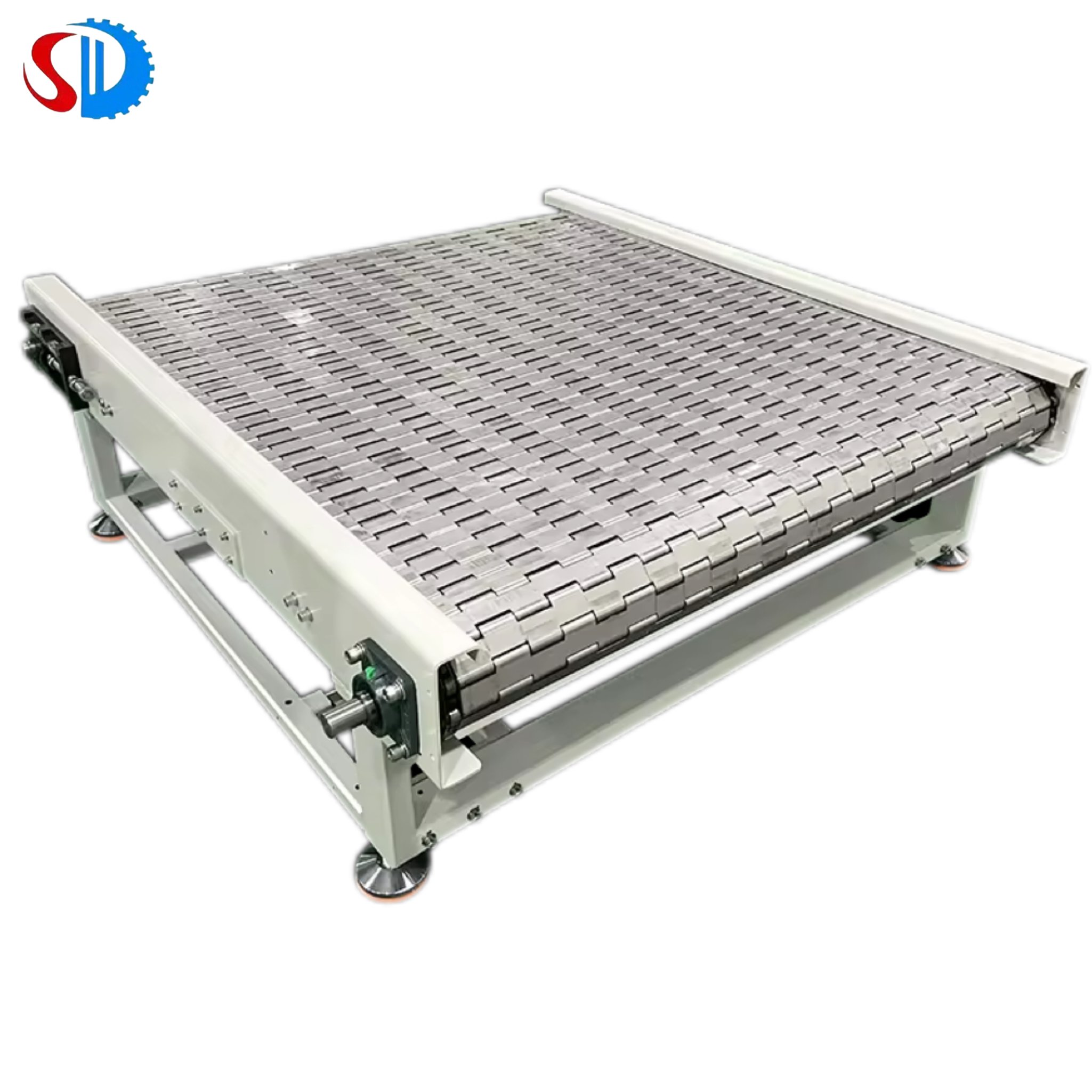 Stainless Steel Plate-Link Chain Conveyor Use For Logistics Tray Conveyor Line