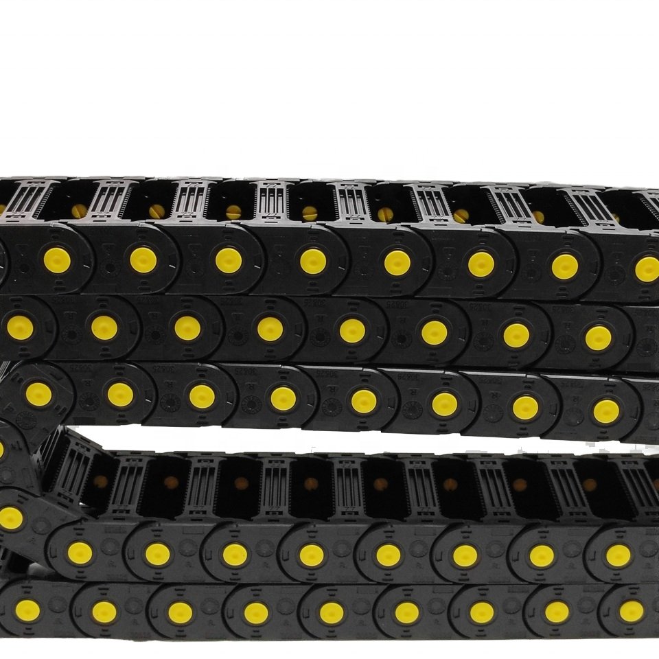 High Elasticity and Wear Resistant Leaf Chain Plastic Cable Drag Chain Support customization