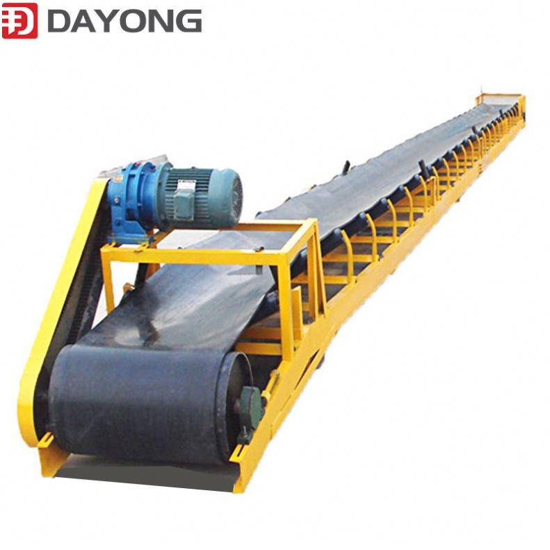 Portable inclined industry v shape belt conveyor machine for sale with hopper