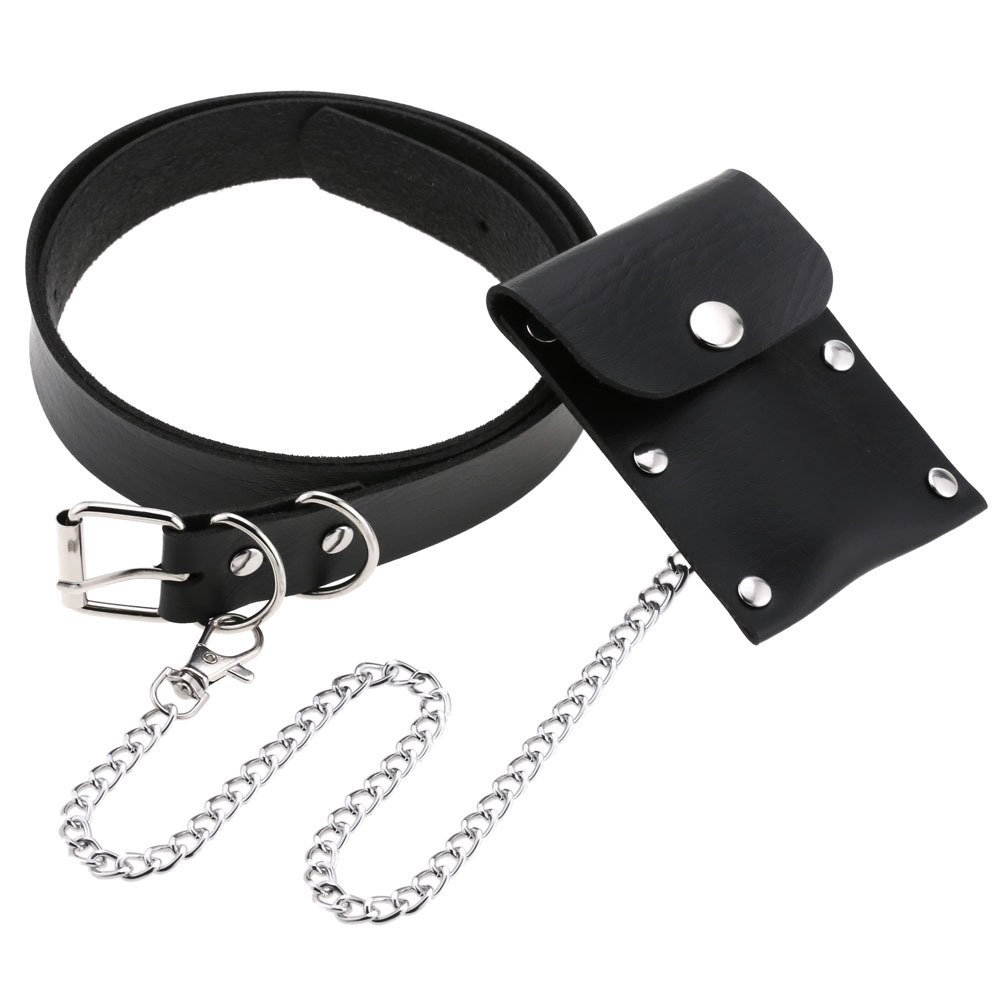Metal Chain Waist Belt Coin Purse Charm Jeans Leather Belt mini Waist Bag Women Girlfriend gift Hip Hop Waistband Body Jewelry
