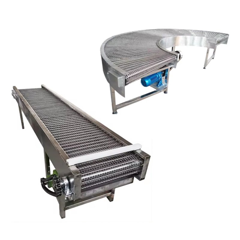 Durable 304 316 Stainless Steel Chain Mesh Conveyor Belt For Food Industries