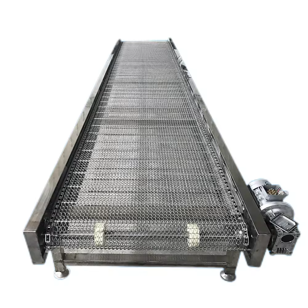 Durable 304 316 Stainless Steel Chain Mesh Conveyor Belt For Food Industries