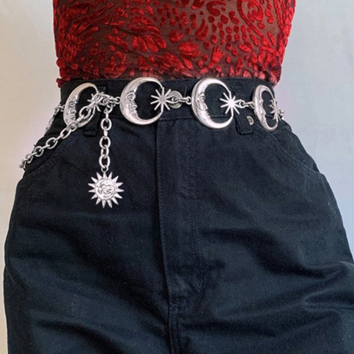 Shiny Metal Waist Chain Rhinestone Belt Bling Bling Jewelry Belt
