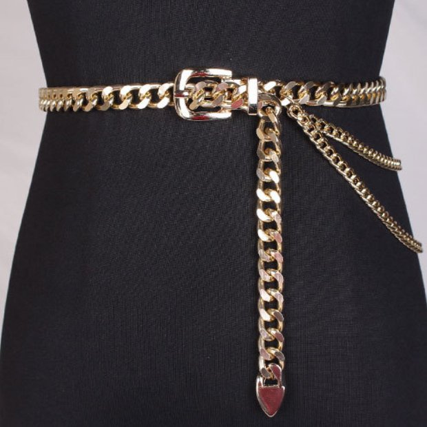 Shiny Metal Waist Chain Rhinestone Belt Bling Bling Jewelry Belt