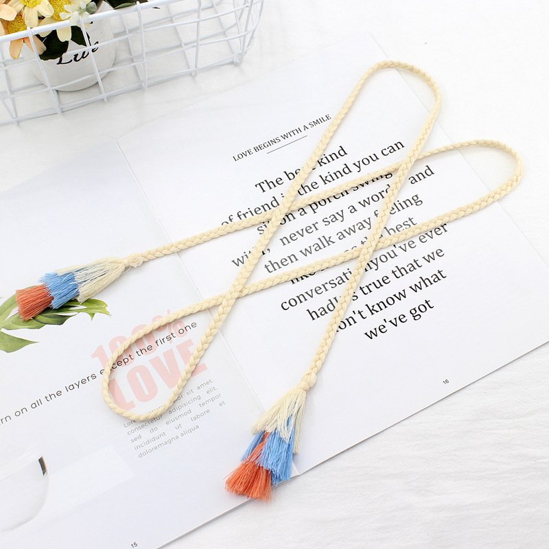 150cm Big Size High Quality Braided Cotton Belts For Women Accessories Skinny Tummy Belt Cinturones For Dress
