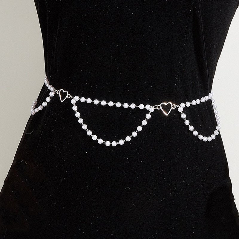 New Pearl Waist Chain Elegant Baroque Pendant Waist Chain Belt Exquisite Body Jewelry