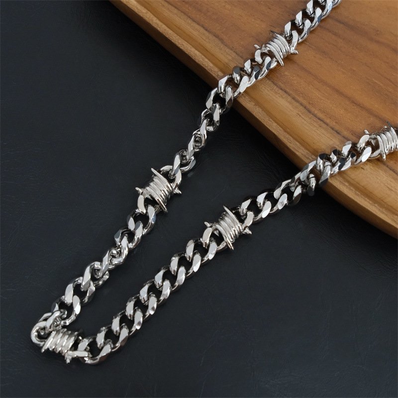 New Fashion Stainless Steel Thorn Pants Chain Hip-Hop Punk Titanium Steel Cuban Chain Men's Waist Chain