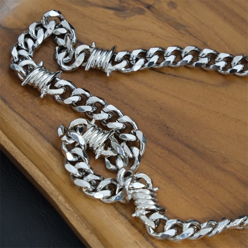 New Fashion Stainless Steel Thorn Pants Chain Hip-Hop Punk Titanium Steel Cuban Chain Men's Waist Chain