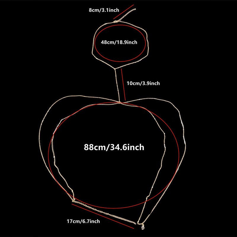 Body Jewelry Sexy Chest Chain Bikini Belly Chains for Women Cross Waist Chains Female Body Suit Girl Fashion Beach Simple Luxury