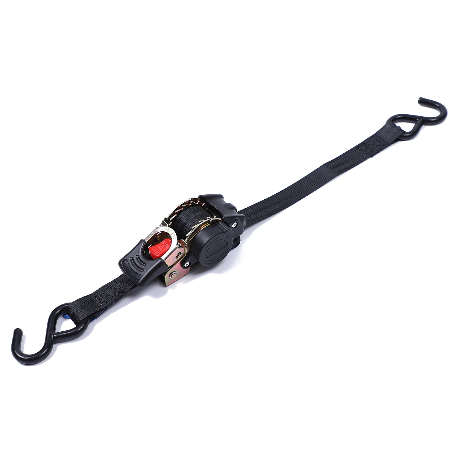 340kg truck cargo polyester lashing belt retractable ratcheting tie down strap with auto ratchet