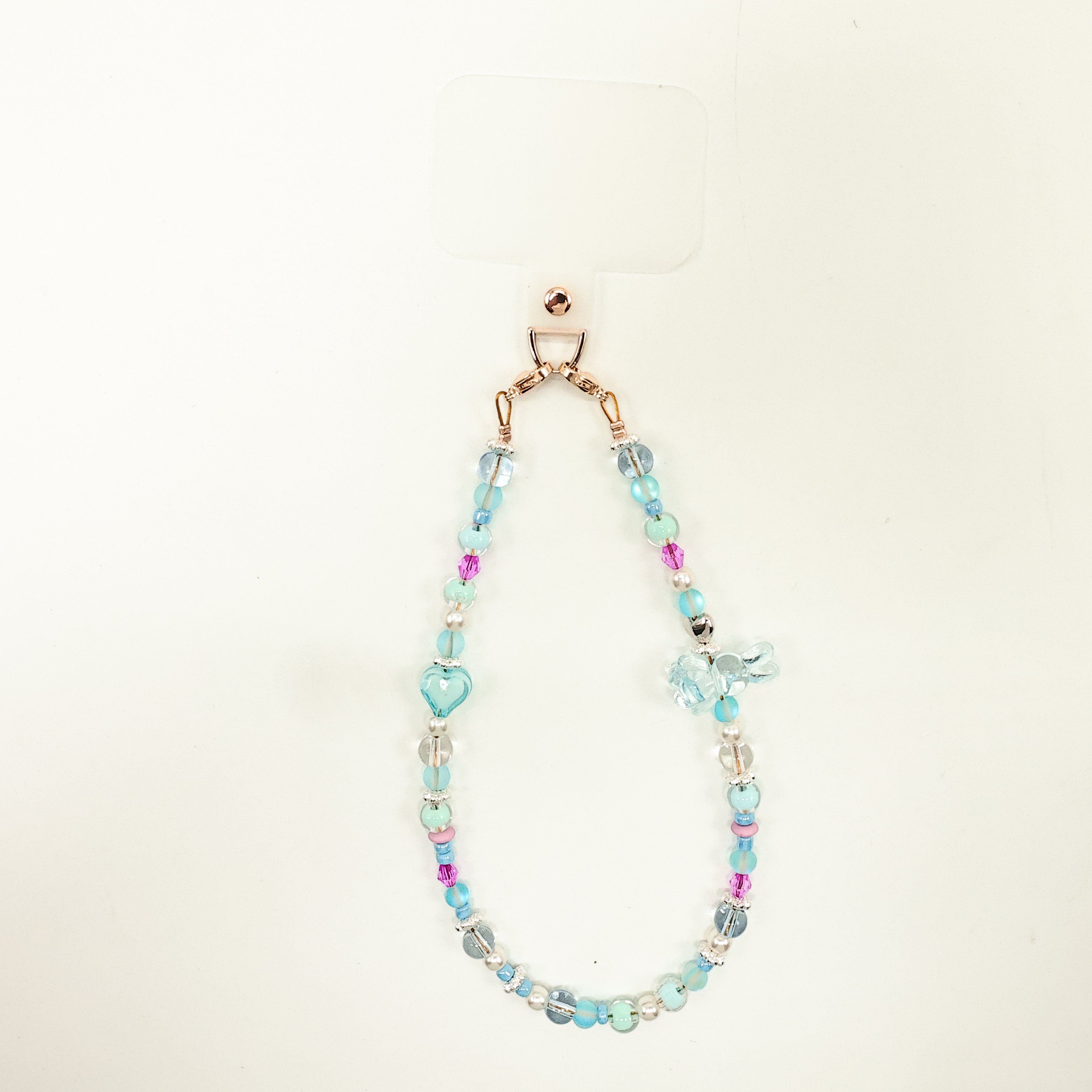 high quality Beaded Mobile Phone Lanyard Wristband Mobile Phone Charm Natural Stone Beaded Mobile Phone Chain Belt Girl