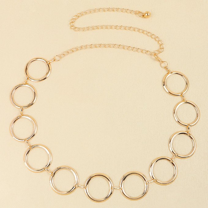Women's Geometric Circle Waist Chain Fashion Meta Chain Belt