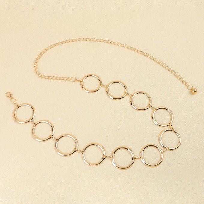 Women's Geometric Circle Waist Chain Fashion Meta Chain Belt