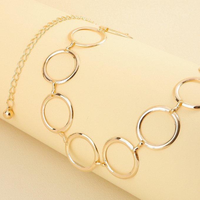 Women's Geometric Circle Waist Chain Fashion Meta Chain Belt