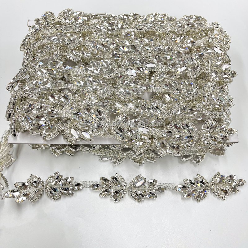 Blingbling Cup Chain Rhinestone Trimming Garment Accessories Glass Material Decorative For Evening Dress Shoe Crystal Trimming